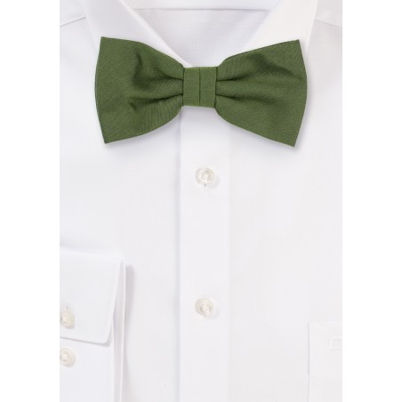 Woolen Bow Tie in Olive Green