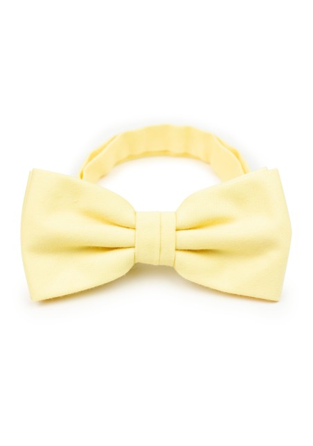 Lemon Chiffon Linen Bow Tie