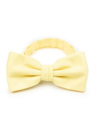 Lemon Chiffon Linen Bow Tie