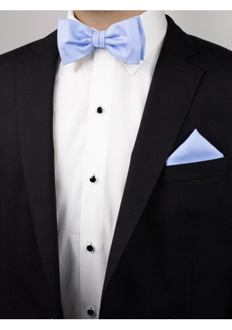 Blue Bird Heather Bow Tie Styled