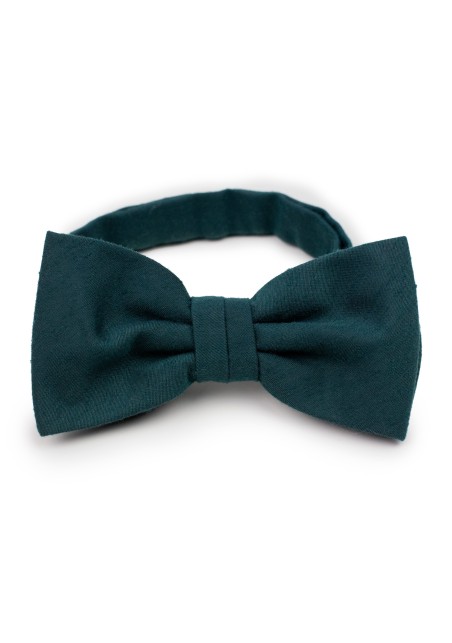 Matte Woven Bow Tie in Forest Green