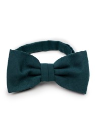 Matte Woven Bow Tie in Forest Green