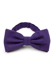 Matte Fabric Bowtie in Grape
