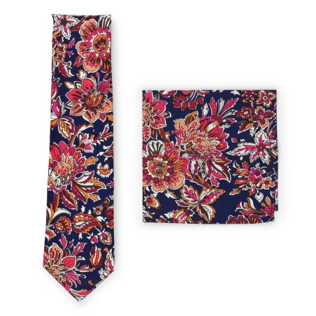vintage floral necktie set