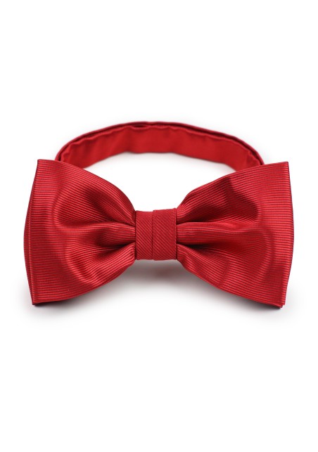 solid cherry red formal bow tie
