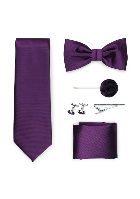 wine red formal menswear tie set
