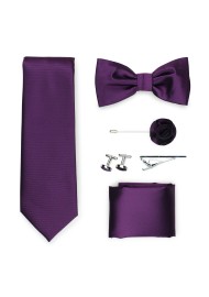 wine red formal menswear tie set