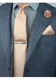 Golden champagne mens necktie