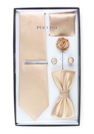 formal gift set for men in golden champagne