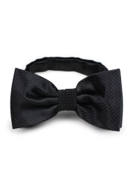 black bow tie with silver pin dots