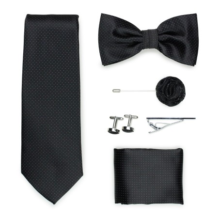 jet black menswear accessory set