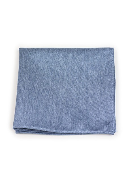 Linen Textured Hanky in Steel Blue