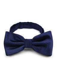 navy pre-tied bow tie with pin dots