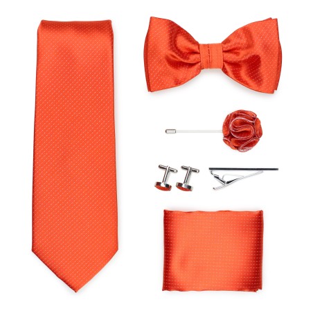 wedding groomsmen gift set in tangerine