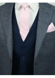 skinny wedding tie in bridal pink in matte cotton