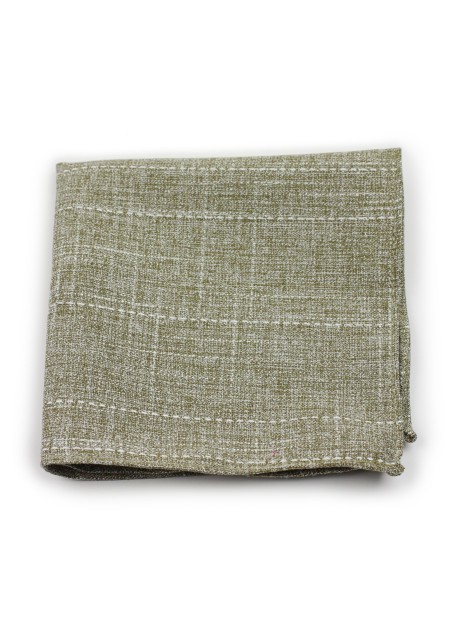 moss color pocket square in cotton