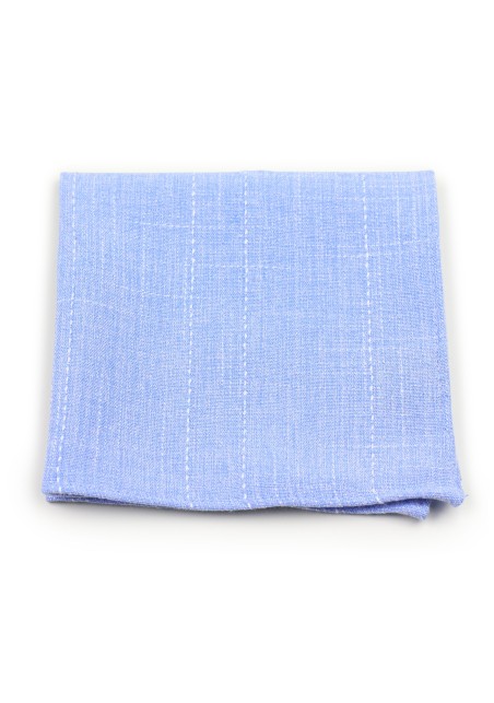 summer pocket square in cotton in sky light blue
