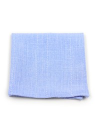 summer pocket square in cotton in sky light blue