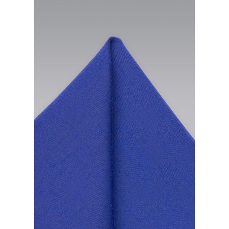 Marine Blue Woolen Textured Pocket Square