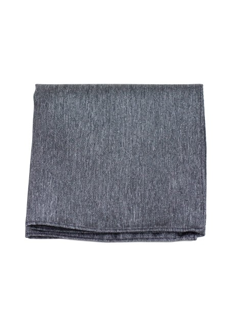 Charcoal Woven Wool Pocket Square