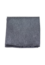 Charcoal Woven Wool Pocket Square