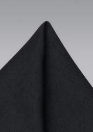Classic Black Woolen Pocket Square