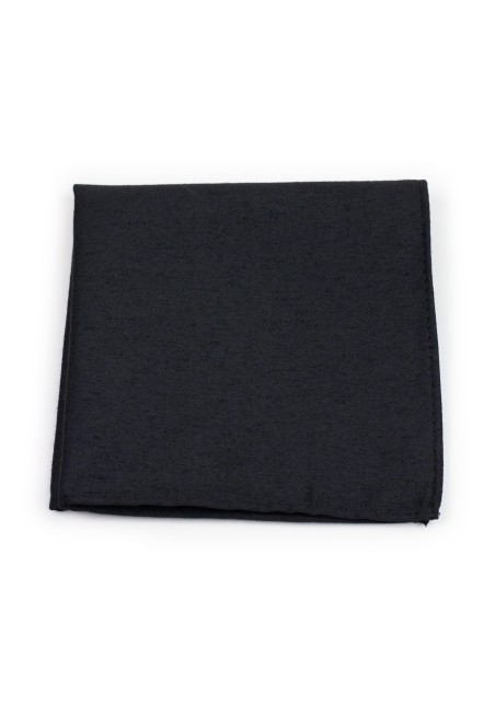 Classic Black Woolen Pocket Square