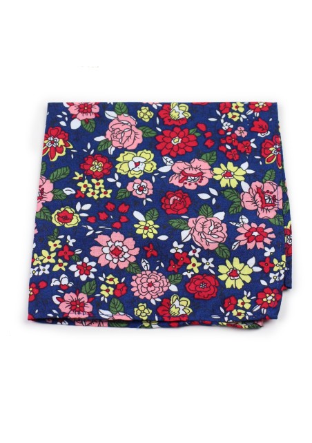 colorful flower print pocket square