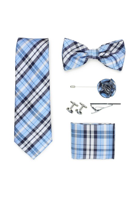 Wedding groomsmen gift set in powder blue