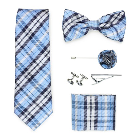 Wedding groomsmen gift set in powder blue