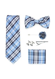 Wedding groomsmen gift set in powder blue