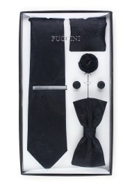 6-piece menswear set in black paisley