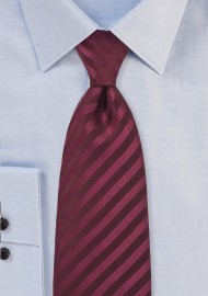 Single color burgundy red tie - Stain resistant microfiber tie in burgundy red