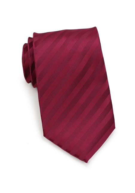 Extra long solid color tie - Stain resistant microfiber tie in burgundy red