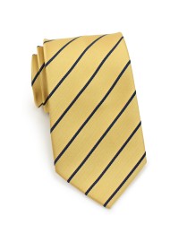 Striped men's ties - Yellow and blue necktie