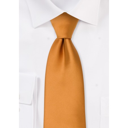 Solid color ties - Copper-orange necktie