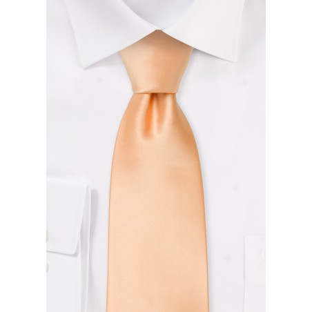 Solid Kids Tie in Apricot Orange