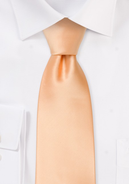 Solid Apricot-Orange Tie in XL