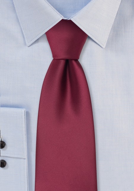 Solid color ties - Solid burgundy red tie