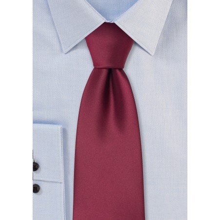 Solid Burgundy Kids Tie