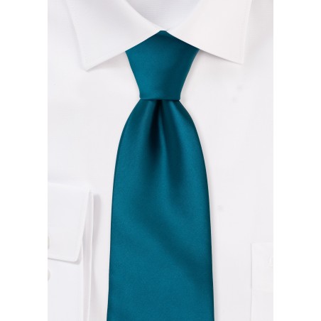 Solid color ties - Turquoise  blue necktie