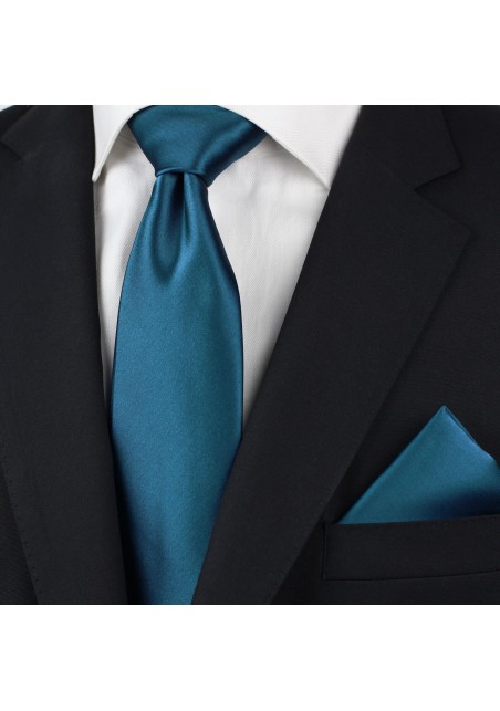 Solid Necktie in Dark Teal Blue