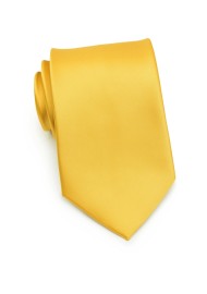 Solid Golden Yellow Mens Tie