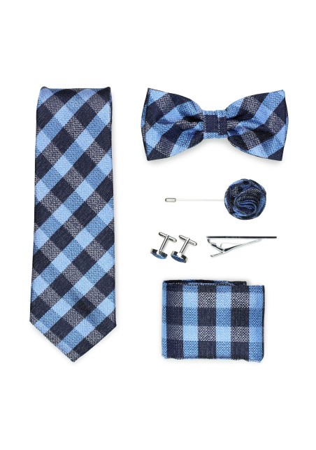 gingham check menswear gift set