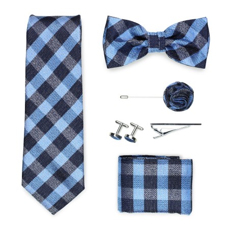 gingham check menswear gift set