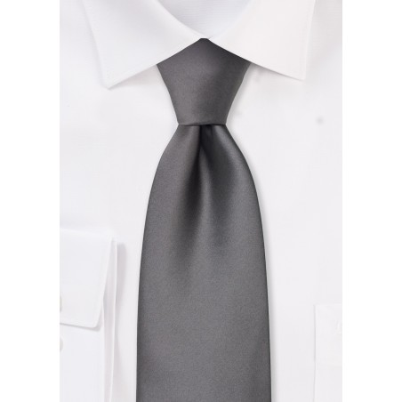 Solid Gray Kids Tie