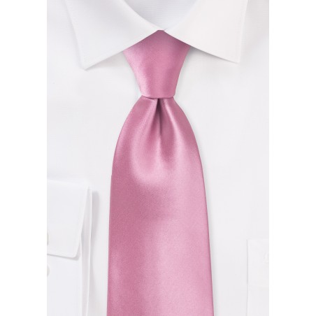 Pink men's ties - Solid color pink tie