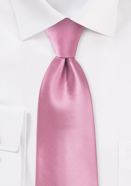 Solid Pink Kids Necktie