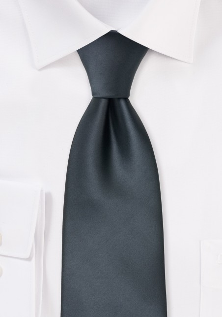 Smoke-Gray Necktie in XL Length