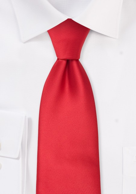 Solid color mens ties - Bright red men's necktie